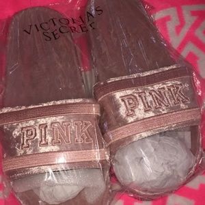 Velvet PINK slides